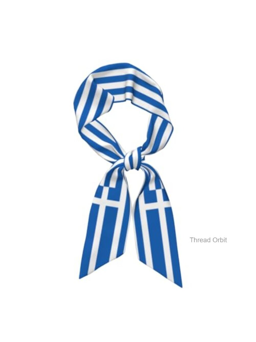 Satin Striped Fashion Scarf Greece Greek Flag Hair Neck Wrap 57in